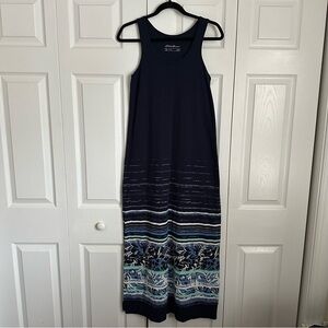 Eddie Bauer Outdoor Womens Cotton Maxi Dress Sz PS Vacation Beach Resortwear